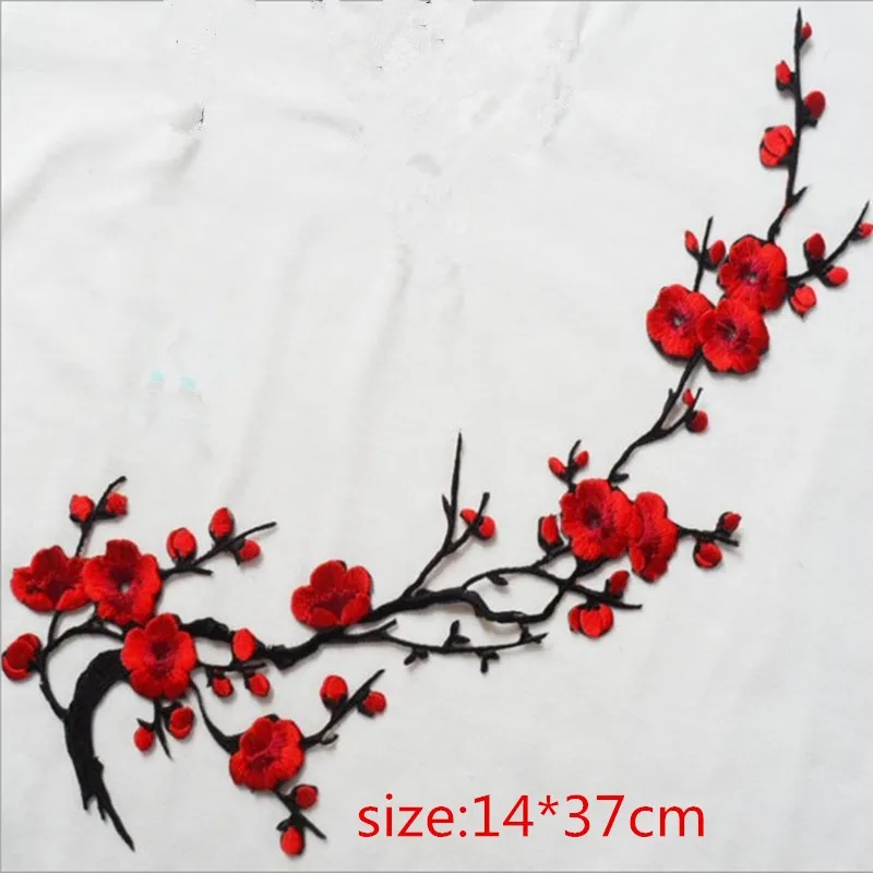 

2018 Patches For Clothing Stickers 1pcs Butterfly Cherry Blossom Flower Iron On Fabric Appliques Patch Clothes Diy Accessories