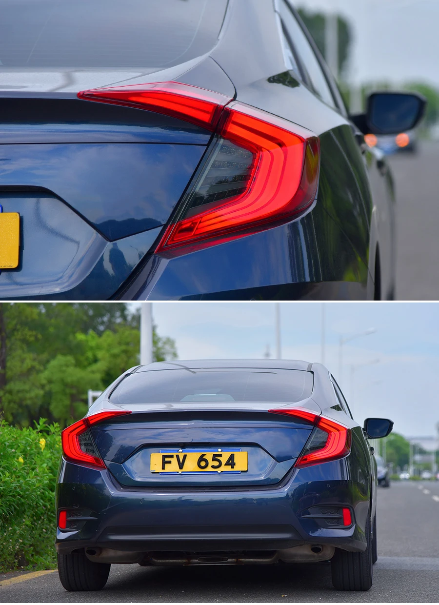 Задняя фара для Honda Civic светодиодный дальнего света светодиодный стоп-сигнал поворота