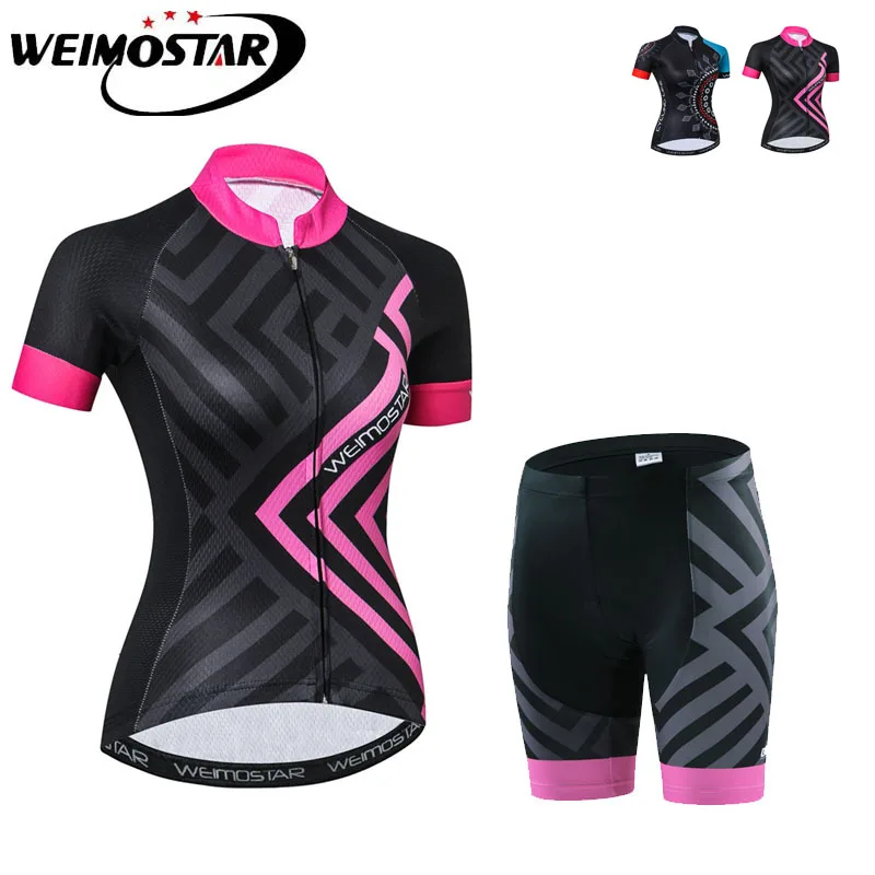 Weimostar Новая женская велосипедная Джерси Набор Ropa Ciclismo дышащая одежда