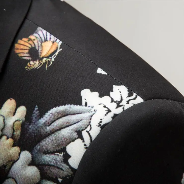 

M-6XL Three-piece Blazers Suit Men's Formal Business Casual Jacquard Suits Printed Groom Groomsmen Wedding Dress Suits