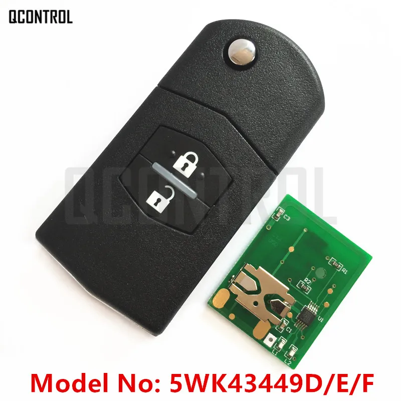 QCONTROL Car Remote Key Fit for MAZDA 5WK43449D 5WK43449E 5WK43449F M2 Demio M3 Axela M5 Premacy M6 Atenza M8 MPV 433MHz | Автомобили и