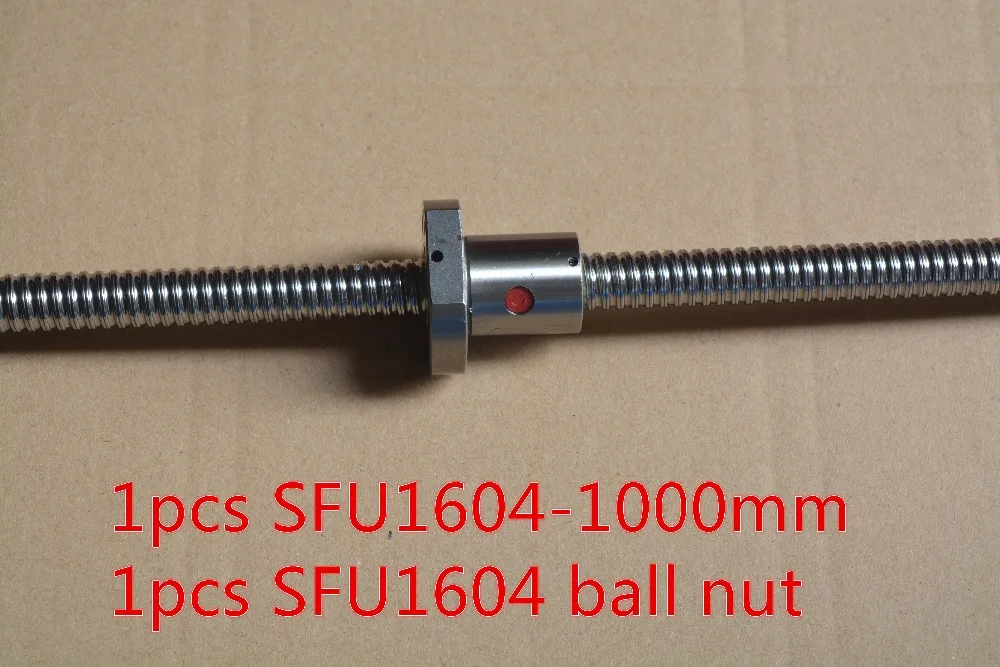 Диаметр 16 мм шариковый винт SFU1604 длина 1000мм плюс RM1604 1604 гайка CNC DIY резная машина 1