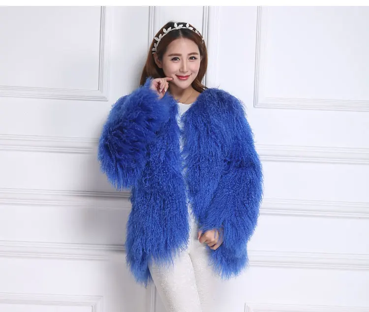 Новая натуральная монгольская шуба из овечьей шерсти женская меховые жилеты