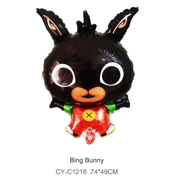 Bing Bunny Sula Pig foil воздушный шар мультфильм кролик Гелий воздушные шары Hppy День Рождения украшения для вечеринок игрушки для детей