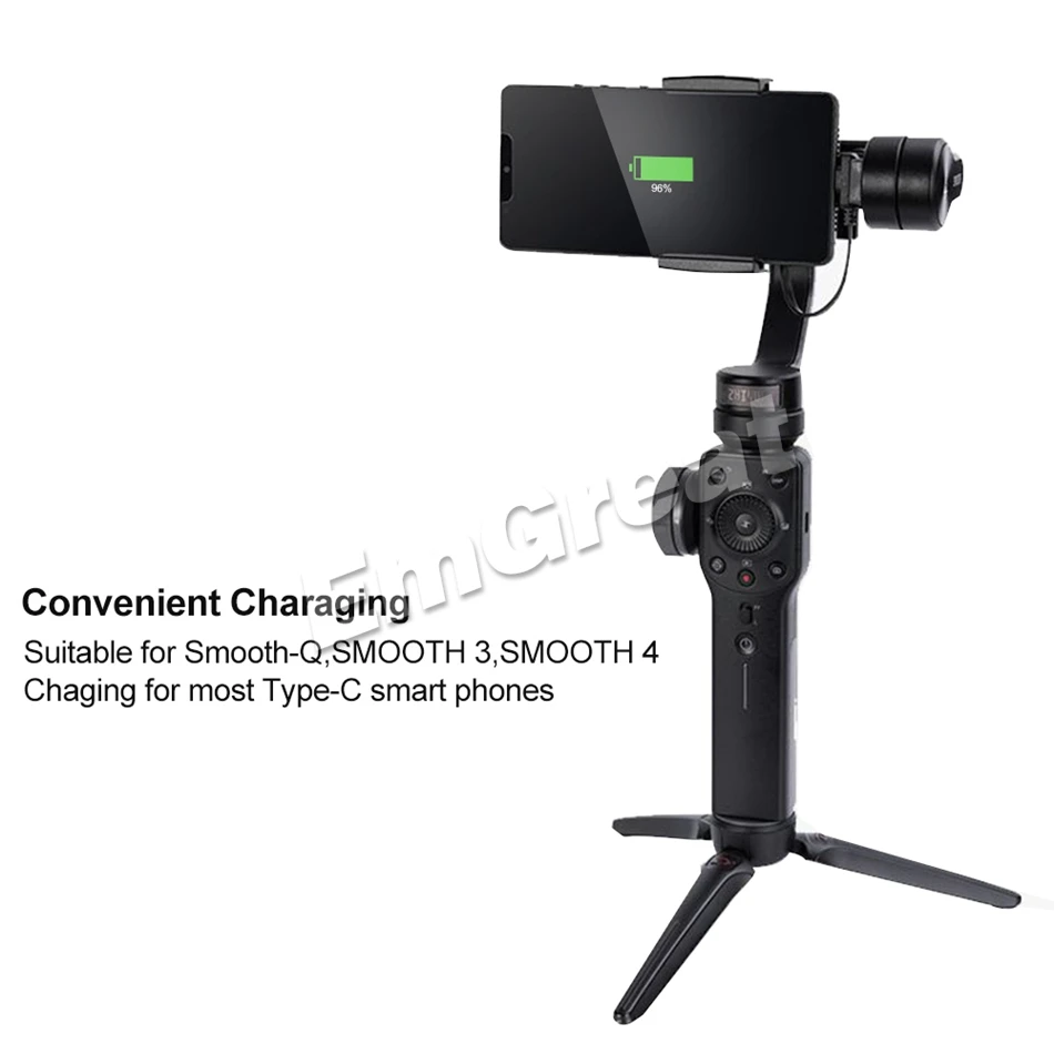 Зарядный кабель Zhiyun Type C для смартфона Android 15 5 см подходит Smooth Q2 4 Q Gimbal|Аксессуары