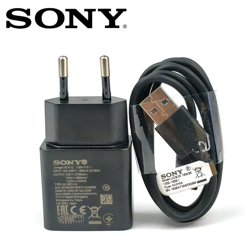 Оригинальное быстрое зарядное устройство UCH12 Sony QC 3 0 ЕС адаптер для быстрой