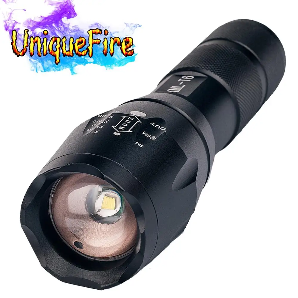 UniqueFire высоколегкий масштабируемый T6 светодиодный фонарик для езды 10 Вт Мощный