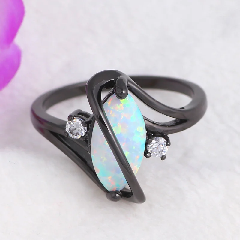 Черная пятница рождественские подарки Белый огненный опал модные украшения для