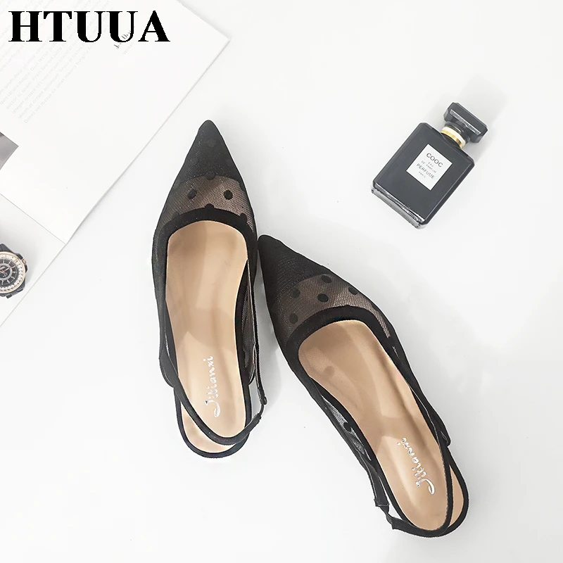 HTUUA/Новинка 2019 года сезон весна-лето женские туфли без задника дышащие сетчатые