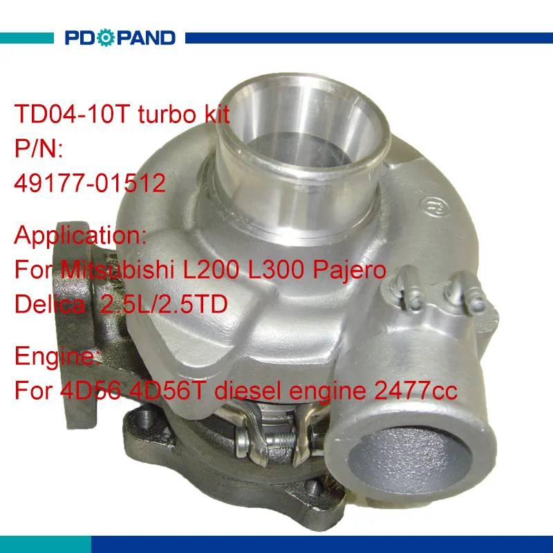 Турбокомпрессор TD04 supercharger 4917701512 49177 для Mitsubishi L200 L300 Pajero Shogun Delica Galloper 01512 л |