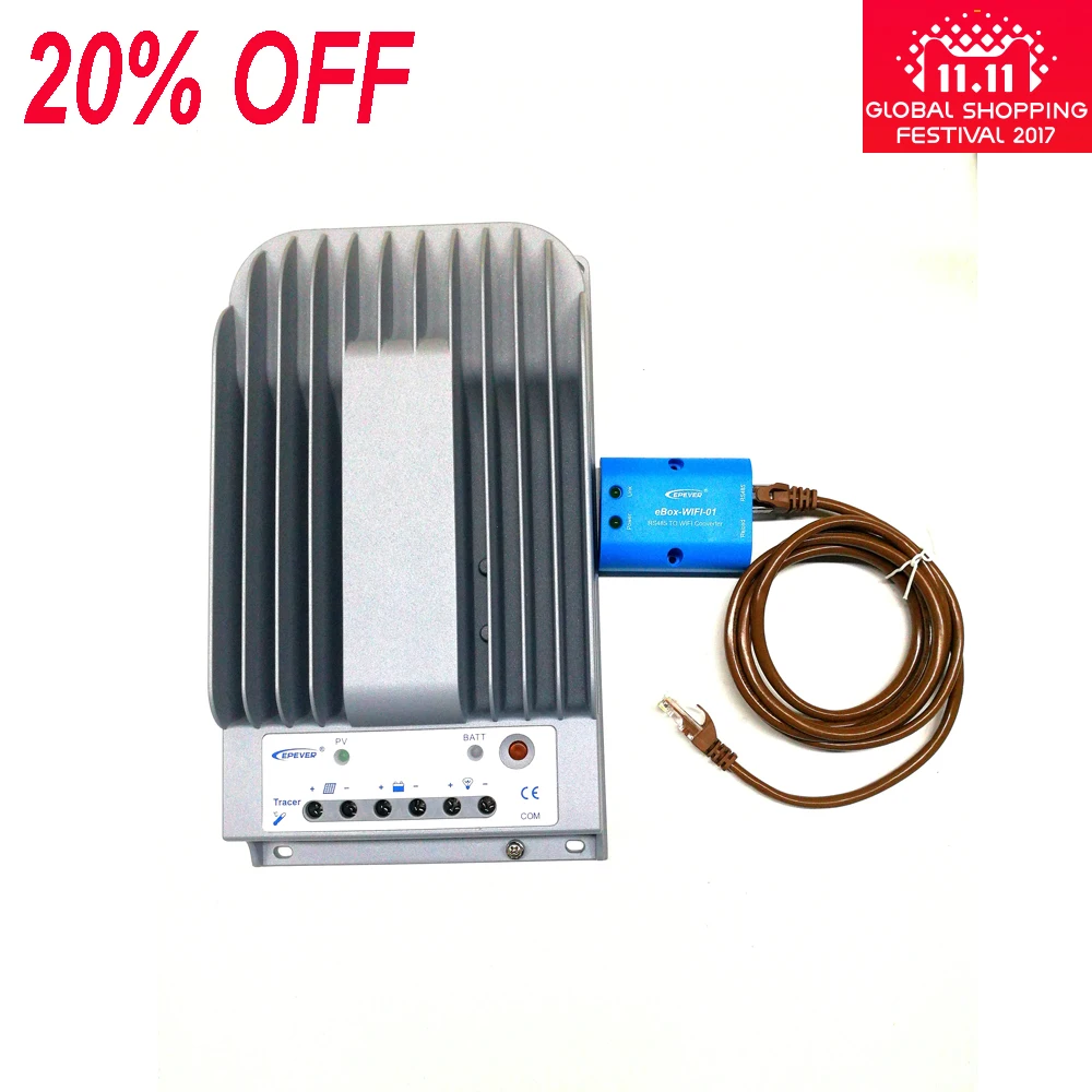Tracer MPPT контроллер слежения 30A150V солнечная панель Вход с Wi Fi Box заряда батареи и