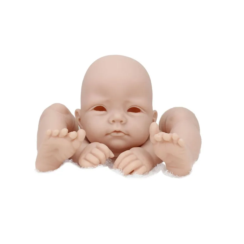 

Reborn Doll Kits 22 inch Blank Handmade Cute DIY Accessories open eyes Soft Silicone Unpainted Kids Playmate Birthday Gifts