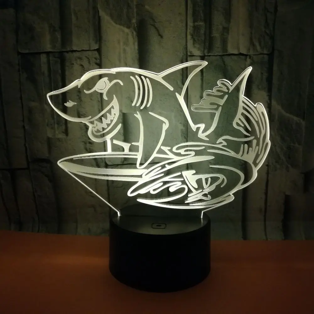 GAOPIN дистанционного 3D usb-портами и светодиодным индикатором морской прыгать акулы