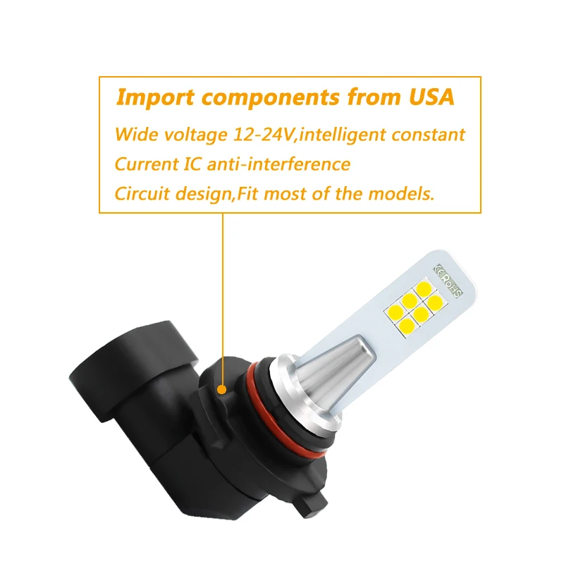 2x9006 HB4 светодиодный противотуманные лампы 3030 12SMD Авто Мотор грузовик вождения