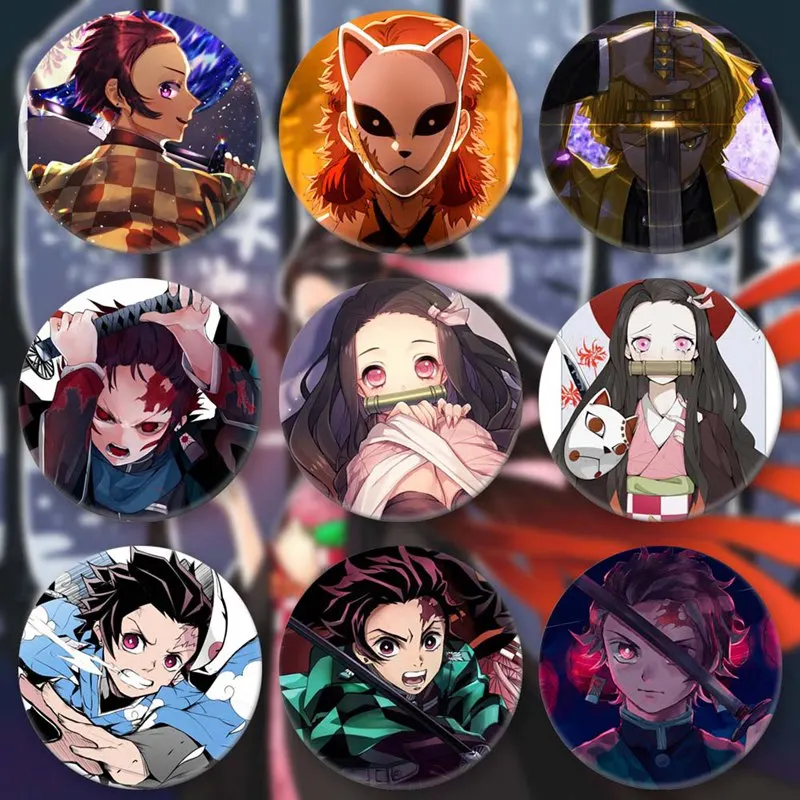1 шт. Новый Kimetsu No Yaiba Kamado Tanjirou собирать сумки значки Кнопка брошь булавки косплей