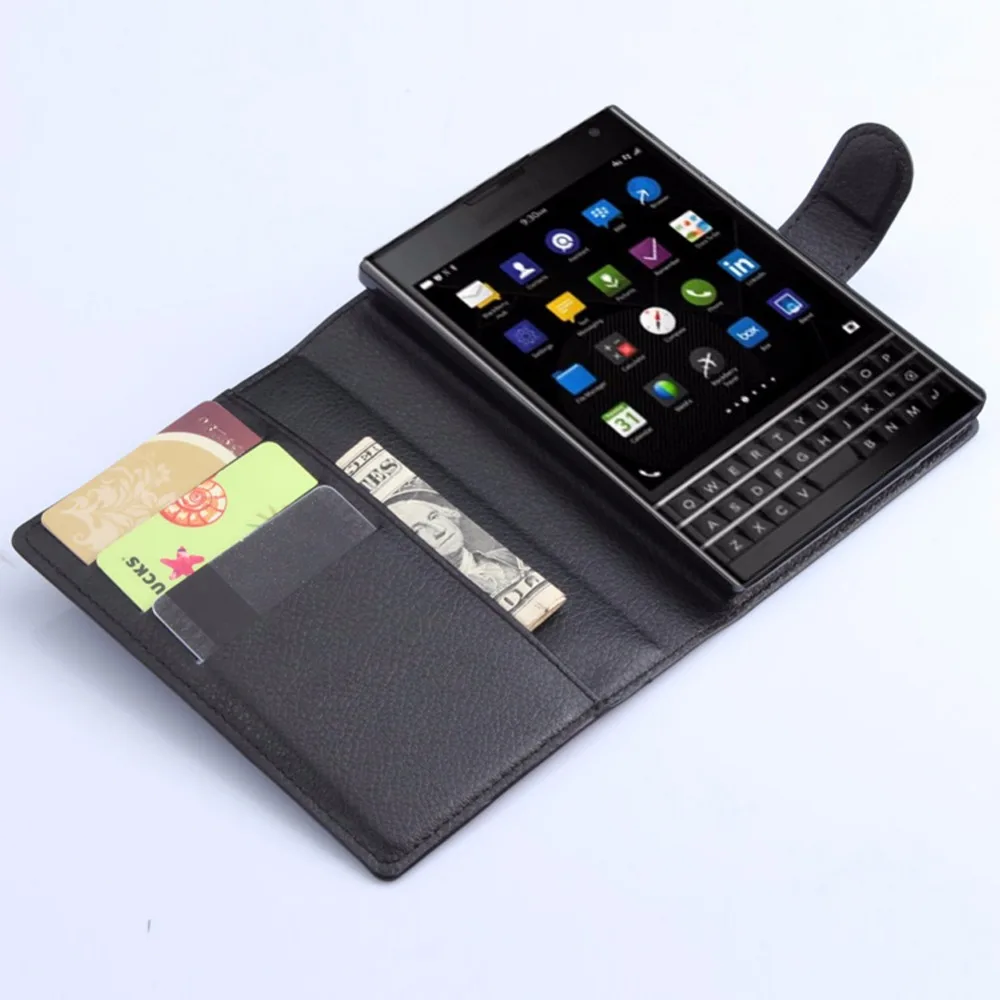 Чехол Кошелек из искусственной кожи с откидной крышкой для Blackberry Passport Q30