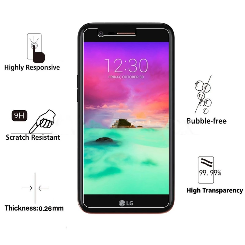 Защитное стекло для LG K3 K4 K7 2017 закаленное Защита экрана защитная пленка из фольги
