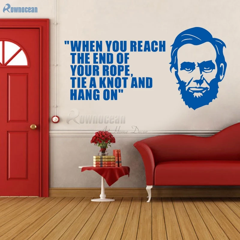 Настенные стикеры Авраама Линкольна виниловые украшения для дома гостиной