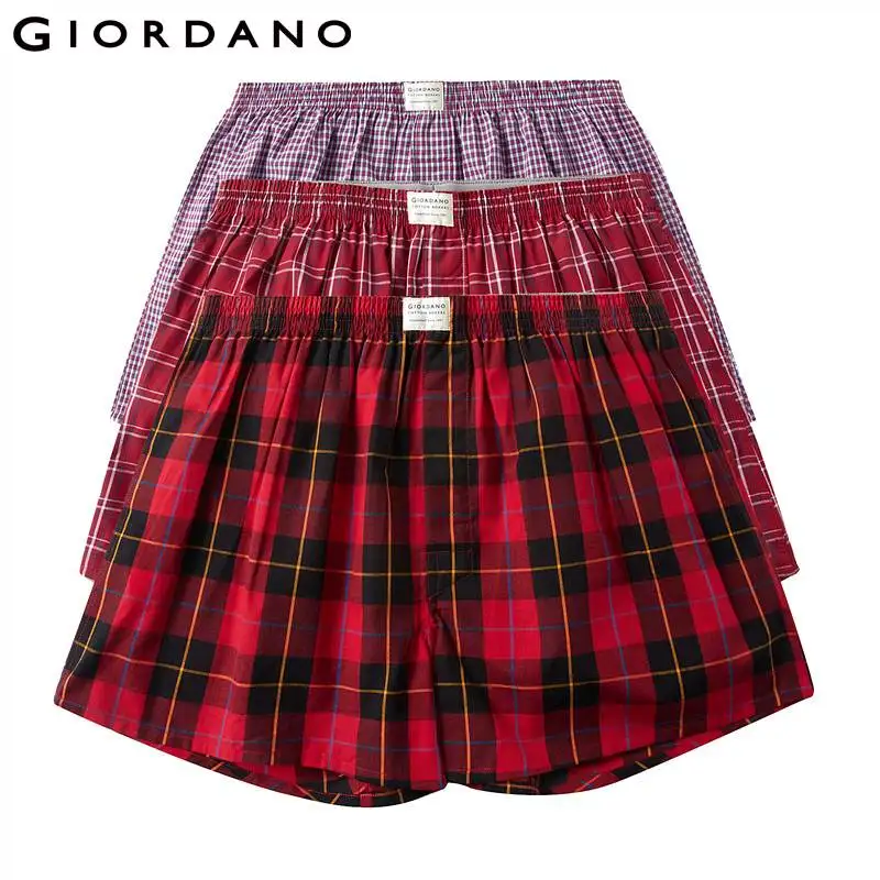 Giordano трусы мужские три пары трусов боксеров с застежкой на пуговицу мужское
