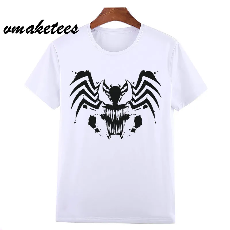 Мужская футболка с короткими рукавами Venom модная изображением Человека-паука