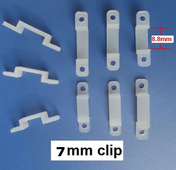 

Silicone clip 8.8mm width, 2000pcs/lot, for fixing 7mm PCB LED strip, Factory Wholesale