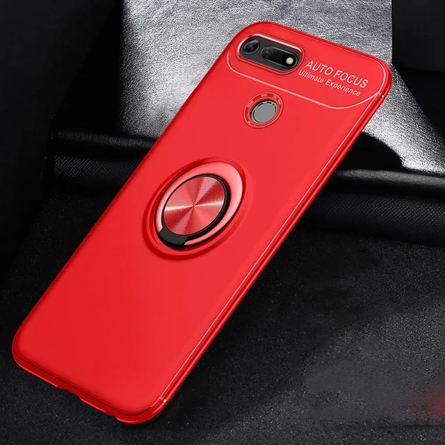 Red Чехол для huawei Honor V20, силиконовый автомобильный держатель, магнитный, с кольцом на палец, с подставкой, ТПУ, противоударный чехол для huawei Honor View 20, V20, чехол - Цвет: Red