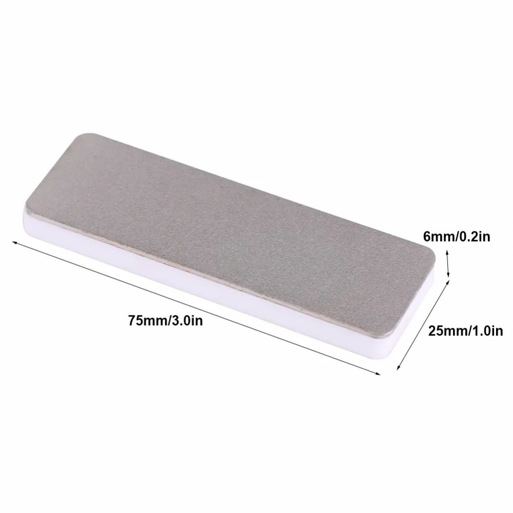 EECOO Double-Sided Ceramic Diamond Knife Sharpener, Fine & Coarse Sharpening Stone for Kitchen Knives, Chisels, Scissors, Razors, Whetstone image 2