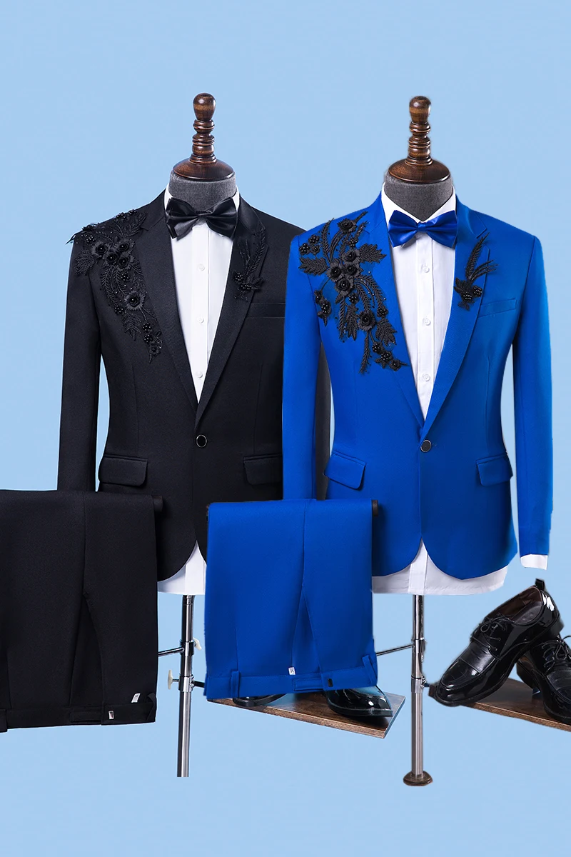 

men's wedding suit bridegroom's banquet personality trend master's acting suit