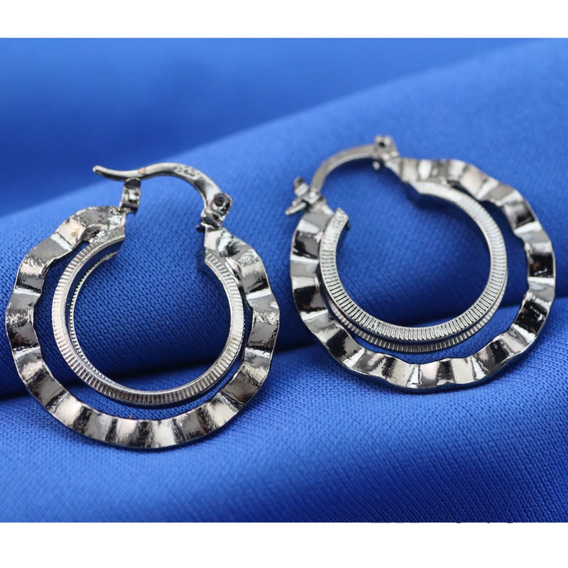 Женские и мужские серьги из серебра 925 пробы, с геометрическим рисунком