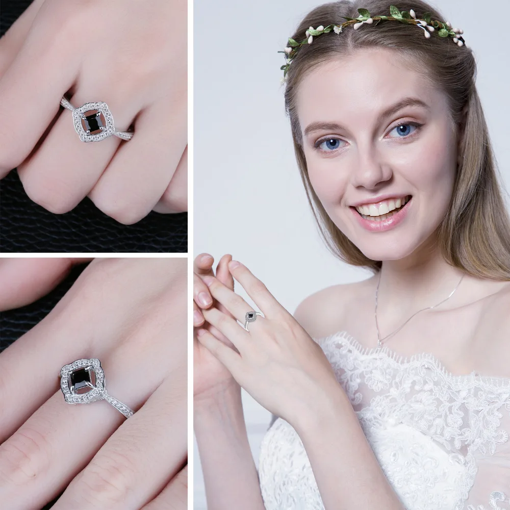 JewelryPalace элегантный 0.55ct квадратных вырезать из натуральной шпинелей 925 пробы