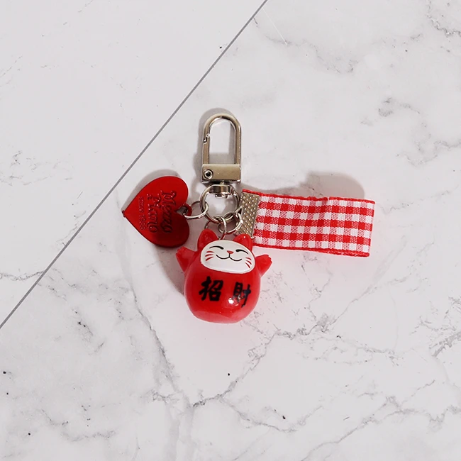 Omamori животные утки колокольчик брелки мотаться Шелковый брелок с лентой Maneki Neko Фортуна Подвеска Брелки сумка Подвеска J32
