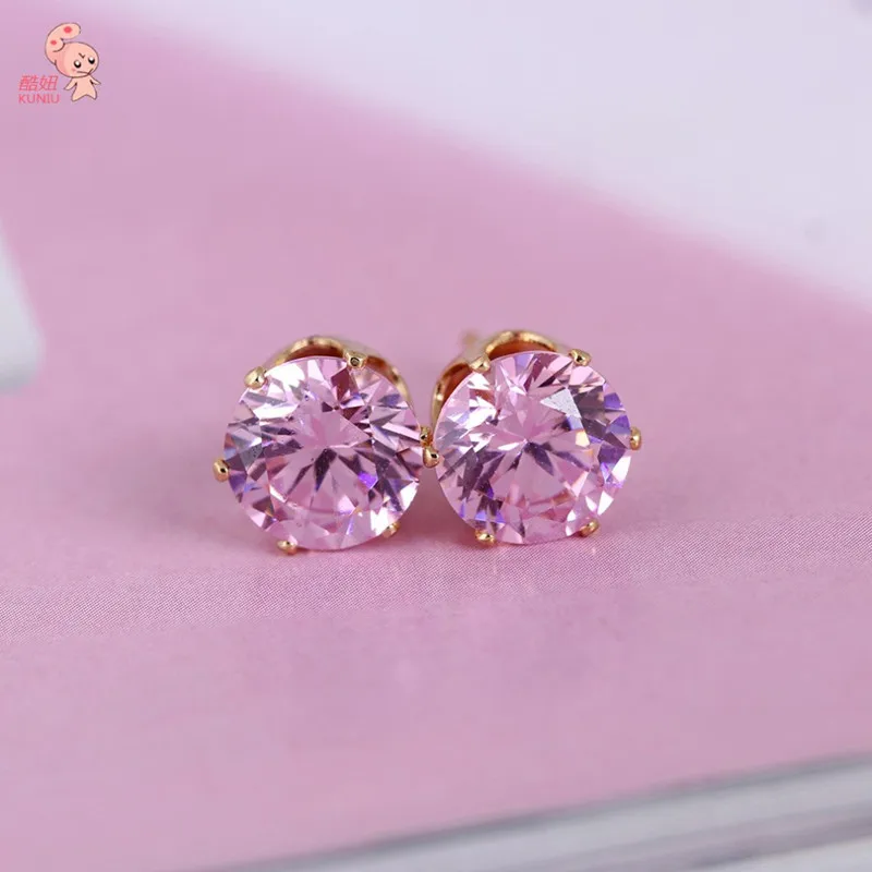 Женские круглые серьги гвоздики с кристаллами|cz stud earrings|fashion earringsstud earrings |