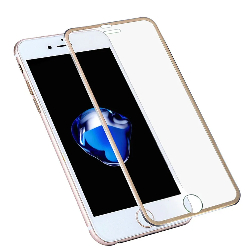 Сплав края 3D закаленное Стекло Full Cover для iPhone 7 8 плюс Экран протектор Дисплей