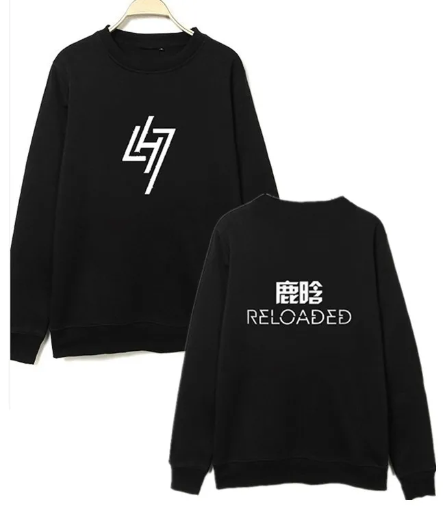 Kpop exo Luhan новый альбом Толстовка Reloaded верхняя одежда Осенняя Женская должна