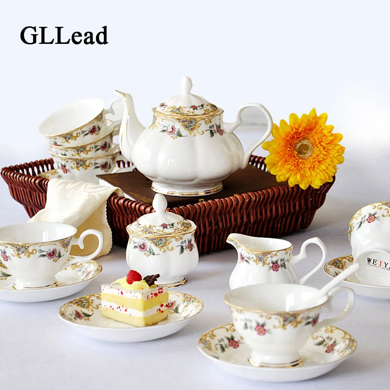GLLead костяной фарфор в европейском стиле кофейные комплекты керамический чайник