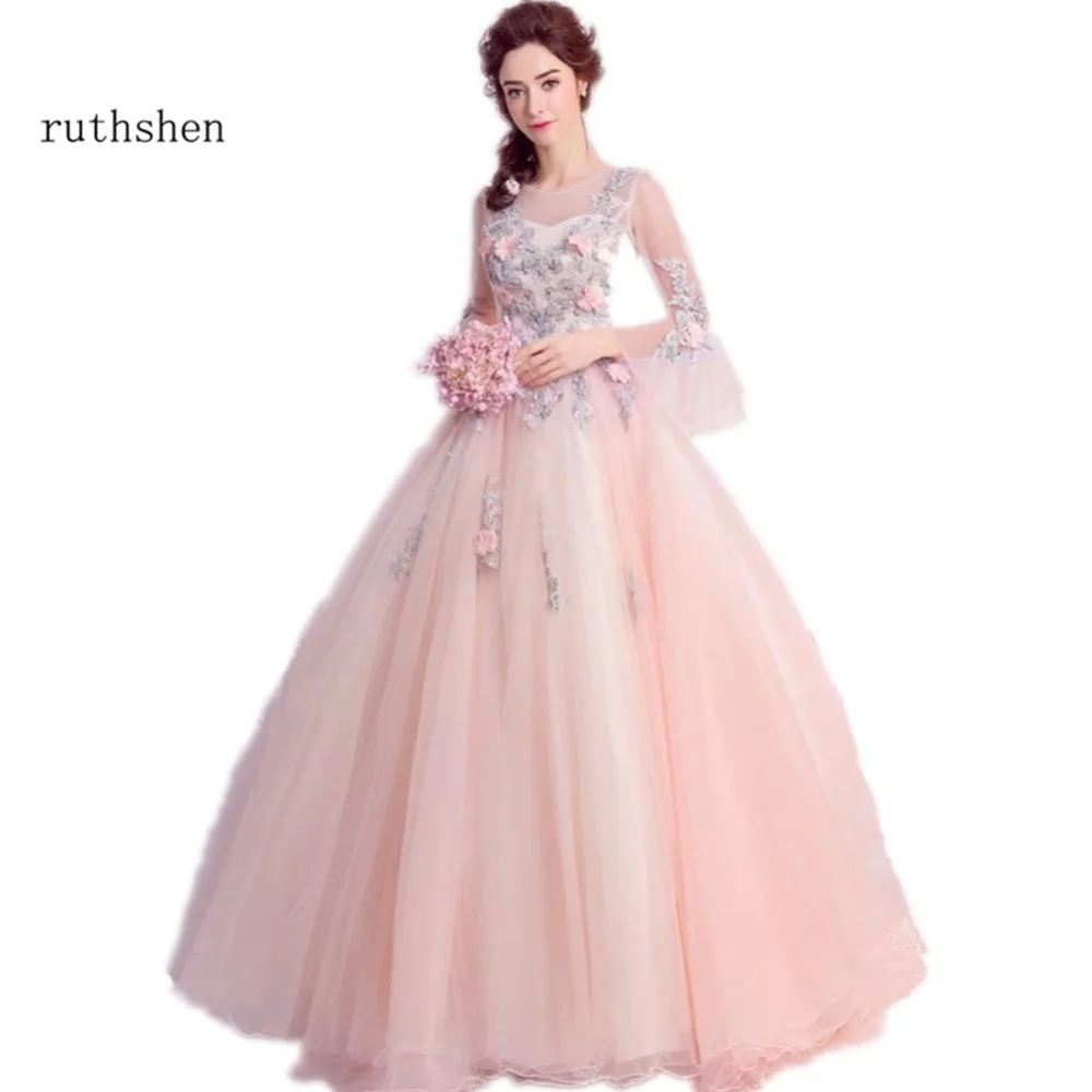 

Ruthshen бальное платье, платья для Quinceanera с цветочной аппликацией, бусины, сладкие платья для дебютанта, для подростков 16, маскарада, выпускного...