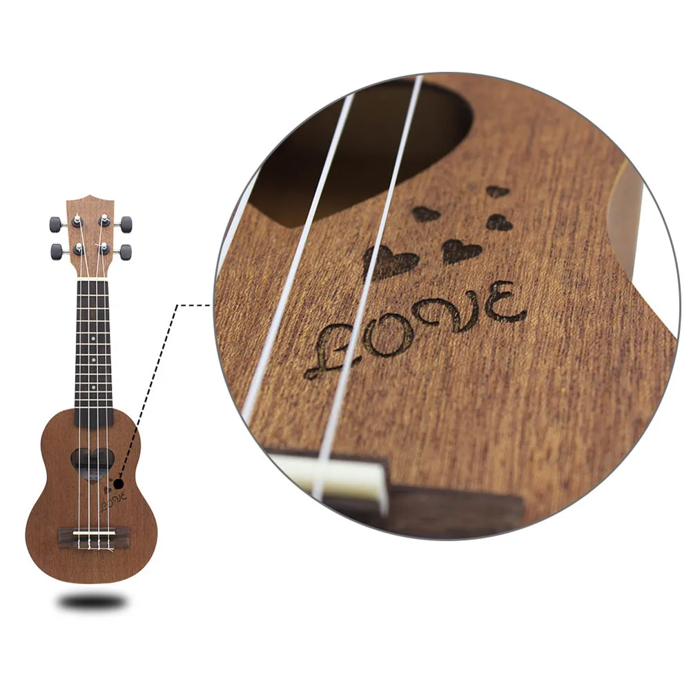

17 Inches Ukulele Mini Hawaii Guitar 4 Strings Ukulele Guitarra Ukulele Rosewood Musical Instrument With Bag