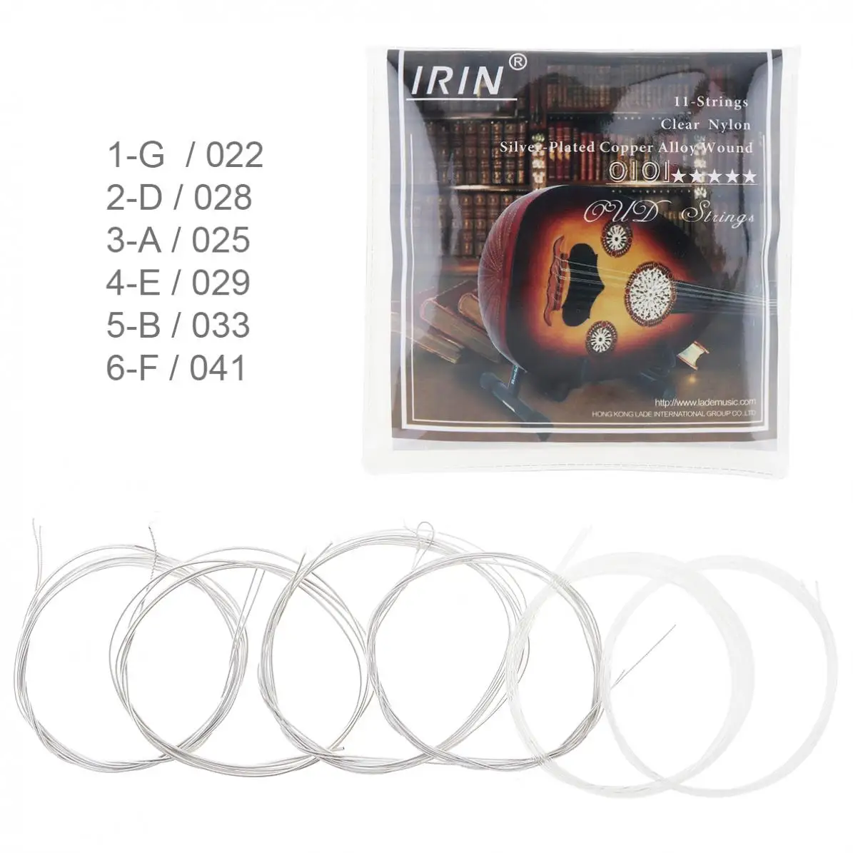 6 шт./лот Oud String 022 041 дюймовый прозрачный нейлоновый посеребренный медный сплав с