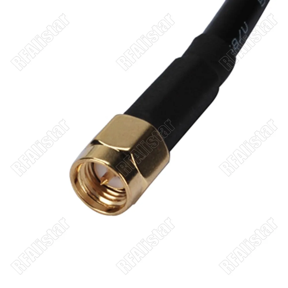 Низкопотеряный SMA-разъем (мужской) с разъемом RG58, удлинительный кабель для любительского радио Ham длиной 30 см / 50 см / 80 см / 100 см / 200 см / 300 см / 500 см / 800 см на.