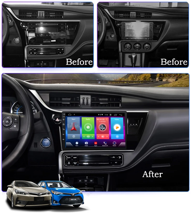 Умный полный сенсорный Android 8,1 Автомобильный gps навигационный плеер для TOYOTA corolla стерео радио bluetooth мультимедиа DSP головное устройство