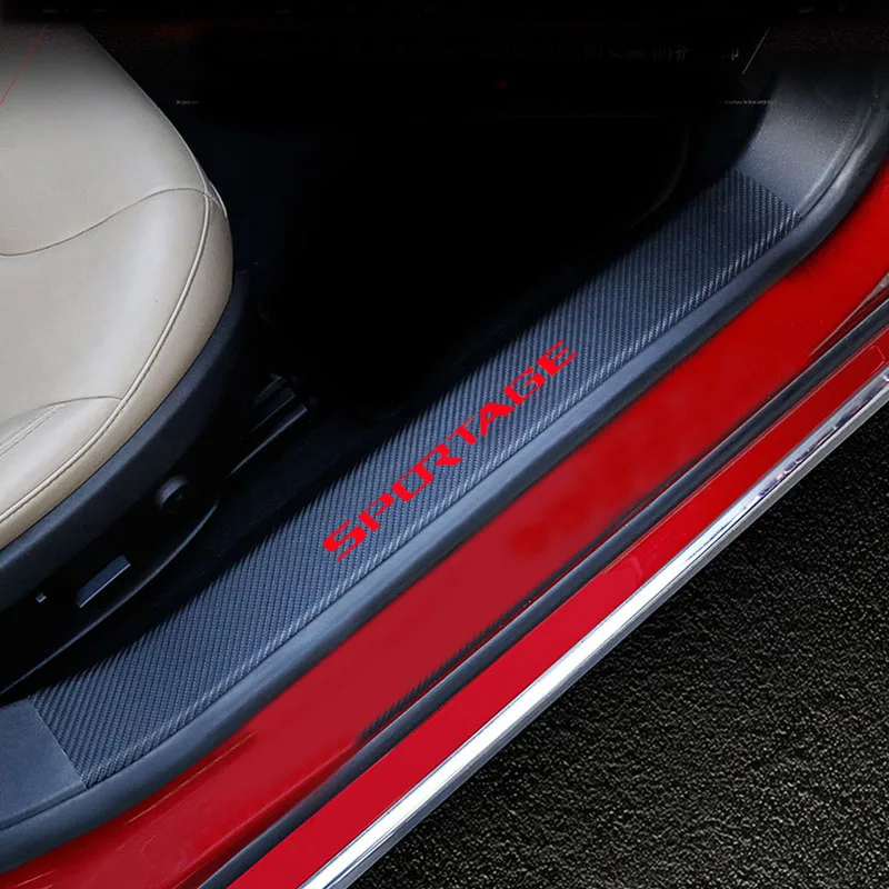Для Kia Sportage Накладка на порог двери автомобильный Step Plate из углеродного волокна