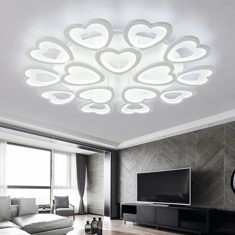 

Qiseyuncai Modern Remote Control LED Acrylic Ceiling Lamp Restaurant Atmosphere Simple Balcony Bedroom Center-shaped Lighting