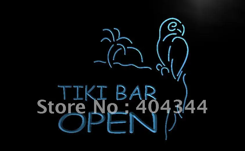 

LB067- OPEN Tiki Bar NEW Displays Pub LED Neon Light Sign home decor crafts