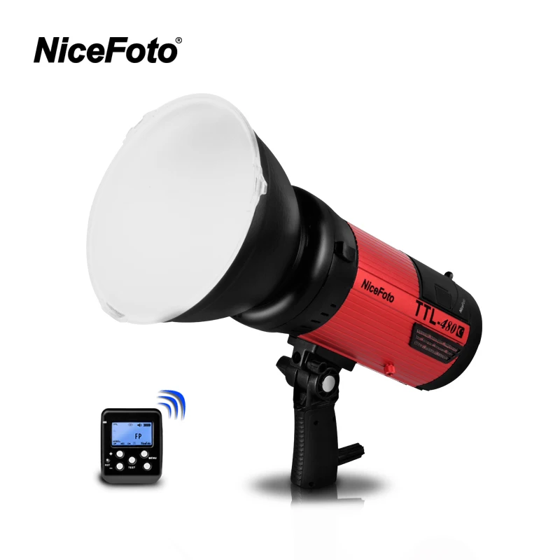 NiceFoto TTL 480C 400W 2 4G Беспроводная GN68 HSS 1/8000S студийная вспышка высокоскоростная с