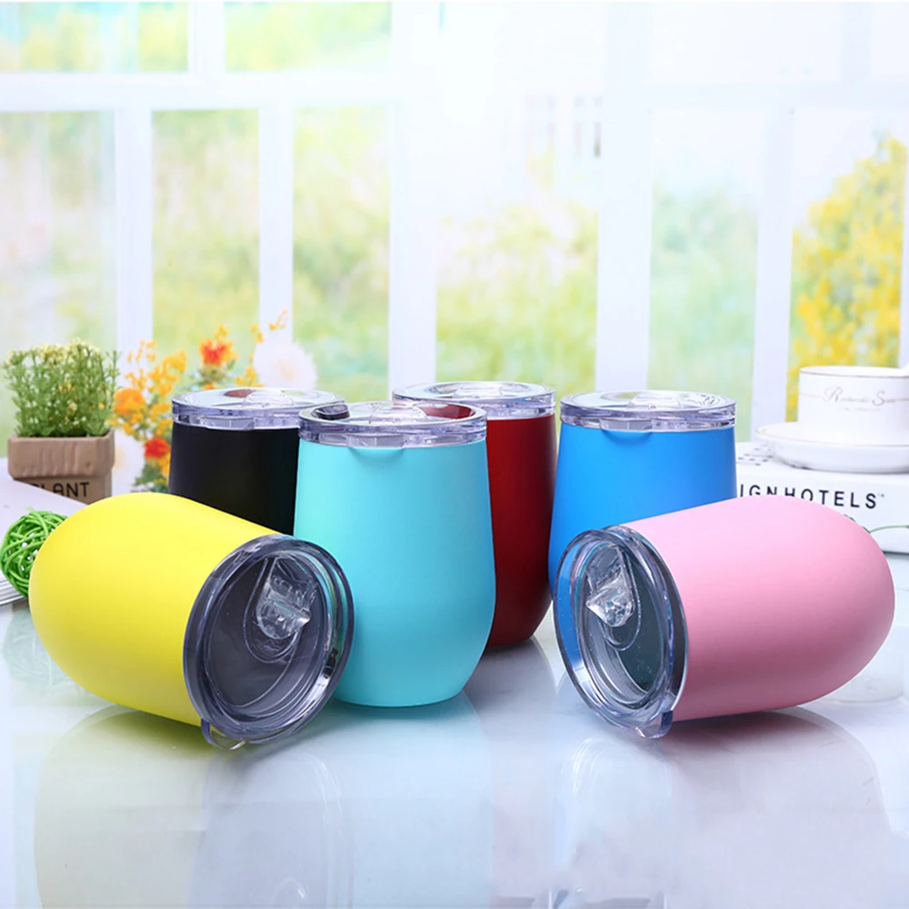 12 унций термос чашка кофе кружки нержавеющая сталь Stemless красное вино и коктейльные бокалы бар напиток пивная чашка