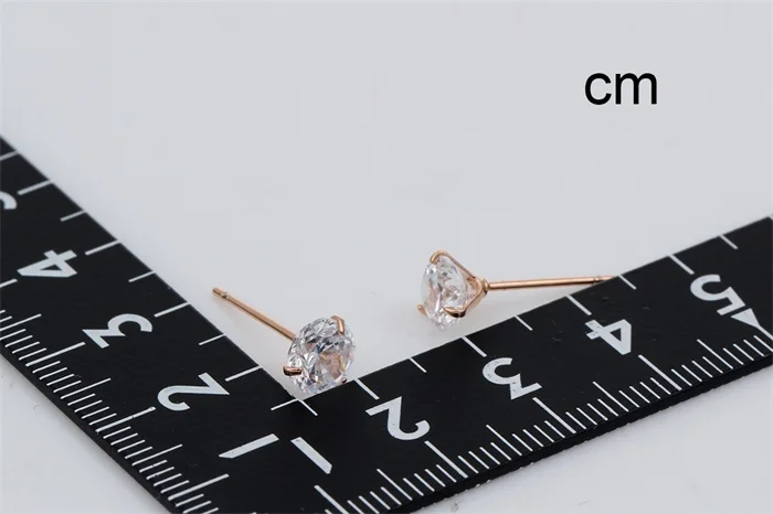 Женские серьги гвоздики с фианитами 6 мм|crystal stud earrings|stud earringsstud earrings for women |