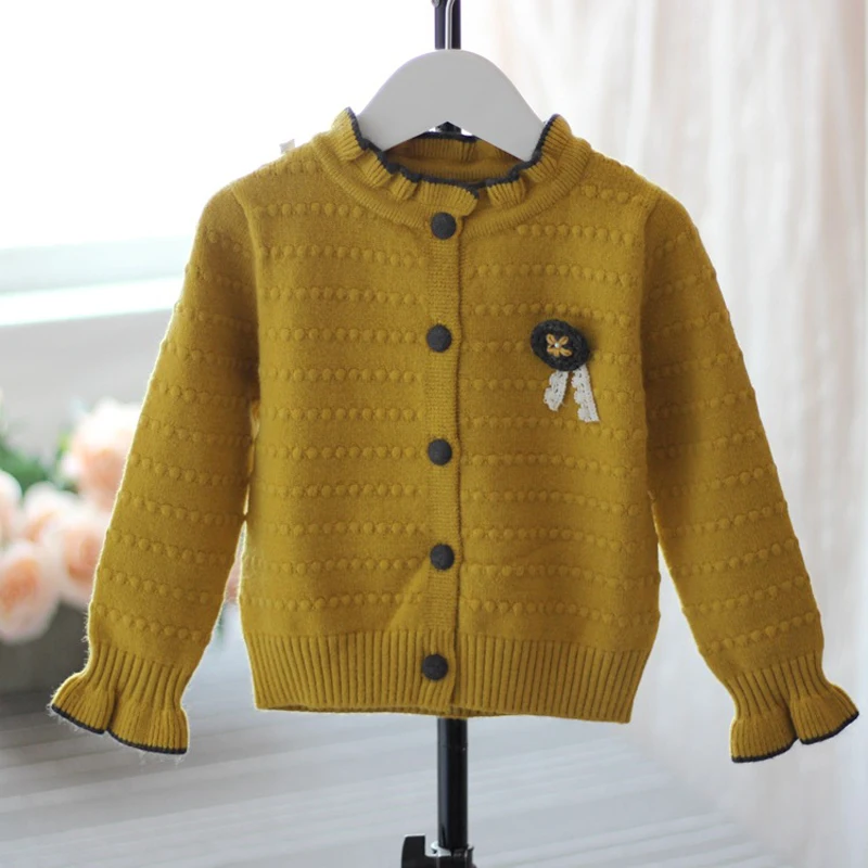 Новинка весенние свитера для маленьких девочек вязаный свитер ручной работы