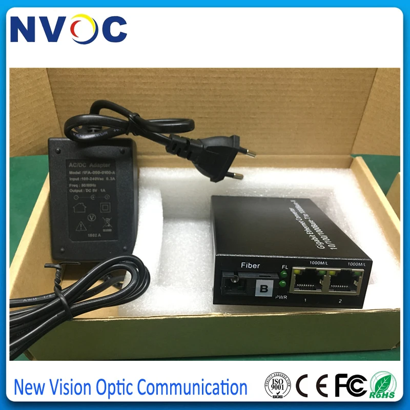 2 пара/лот Gigabit 1 Fiber + 2RJ45 10/100/1000 Ethernet волоконно оптический трансивер медиа