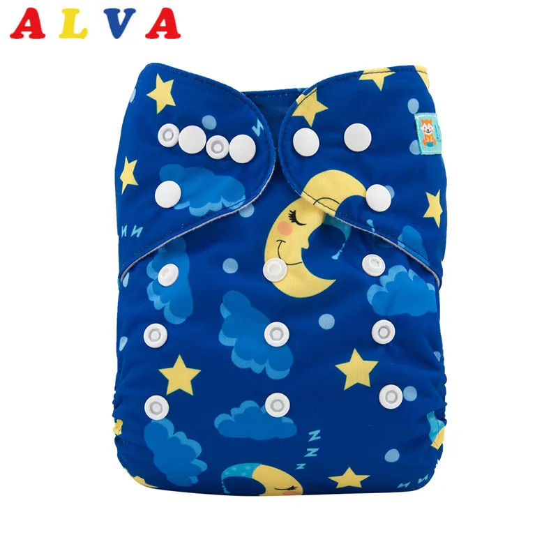 Alvababy новый принт! Водонепроницаемые тканевые подгузники Детские многоразовые
