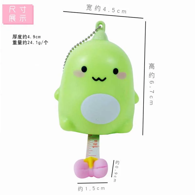 Kawaii Украшение мультфильм мягкая линейка 3D мини животное измерительная лента 1 м